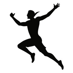 silhouette of a man jumping