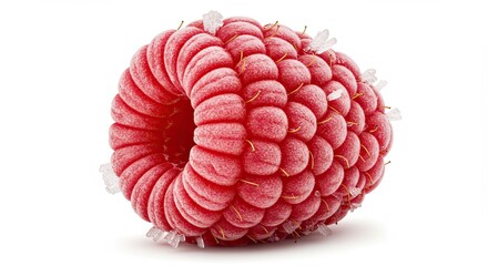 Raspberry with Ice Crystals Ultra Clean Style on White