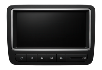 Car head unit with a resistive touchscreen and SD card slot for music playback