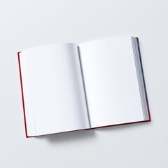Naklejka premium Open blank book with white pages on light background ready for your text or design book mockup Ultra realistic Photorealistic 