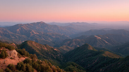 Obraz premium experience breathtaking beauty of summer sunset over majestic mountains of california