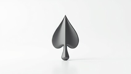 Dark gray spade symbol on a white background.