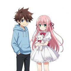 Anime bride and groom