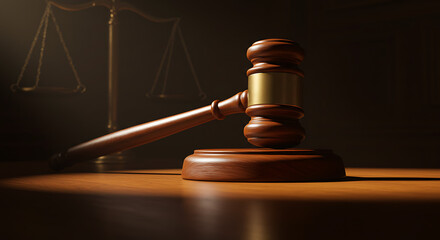 gavel and law book