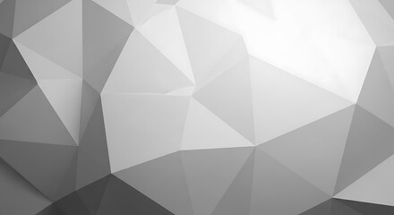 Obraz premium Abstract Geometric Polygon Composition with Varying Shades of Gray and White