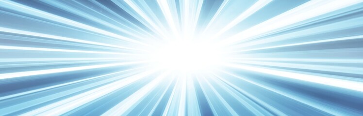 Obraz premium Abstract light blue streaks convey sense of speed and motion, like a futuristic tunnel or escalator. This dynamic visual represents technology, progress, and rapid advancement.