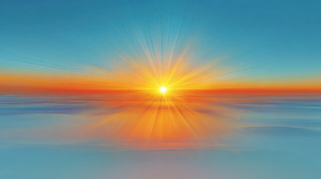 Vibrant sunburst abstract with radial effect, fitness website header, wellness social media post, motivational digital ad, energy concept

