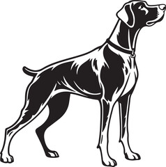 Obraz premium Drever dog vector art silhouette image