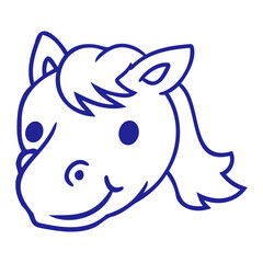 Horse Sweet Pony Foal Long Hair Cute Cartoon Fun