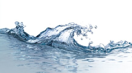 Water waves against a white background
