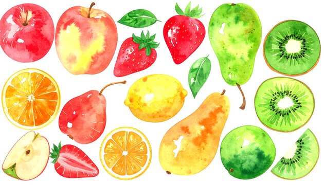Watercolor fruit illustration - Powered by Adobe
