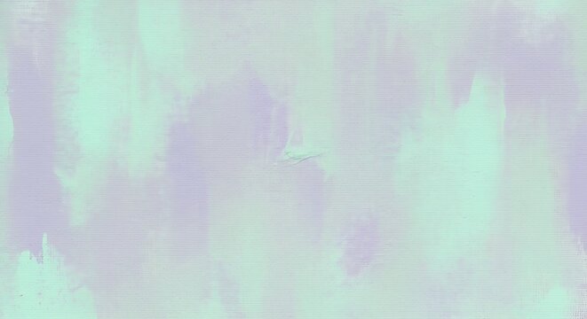 Abstract watercolor wash with mint green and lavender hues on textured paper