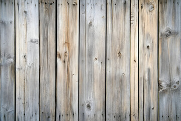 Obraz premium Close-up view of a weathered wooden fence made of vertical planks.