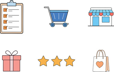 Shopping Icons Collection for Online Retail and E-commerce Business