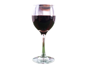 Fine Wine Essence: Capturing a singular, elegant wine glass, half-filled with the rich, inviting essence of a fine red wine, evoking a sense of sophistication and pleasure.