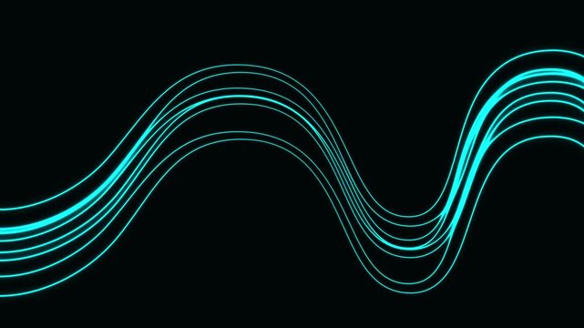 blue glowing rays animation abstract lines background