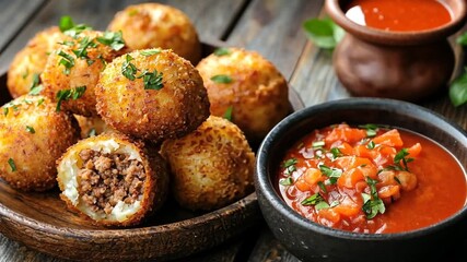 delicious papa rellena stuffed potato peruvian food video