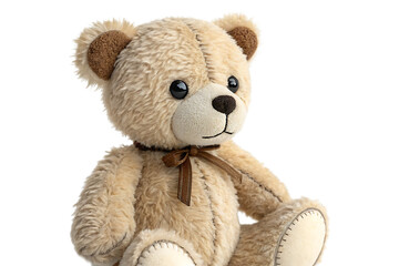 Obraz premium Timeless Teddy Bear Doll - Adorable Classic Plush Toy Isolated On AI generated by PNG