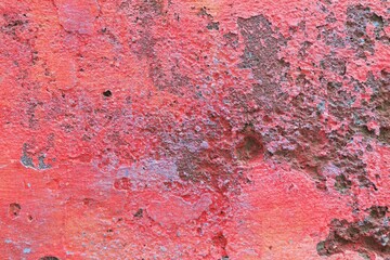 Grunge rough background. Distressed red concrete wall retro texture. Hi res background.