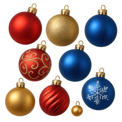 set of christmas balls