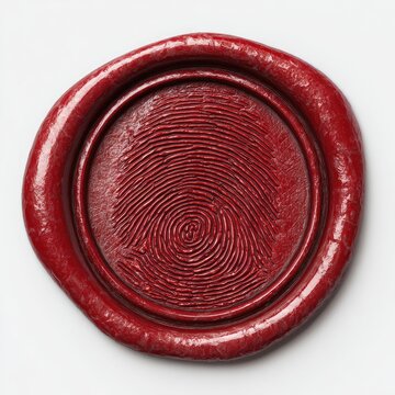 Red wax seal with a fingerprint (3)