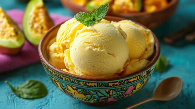 sweet lucuma ice cream dessert video