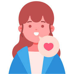 Illustration of Woman with love