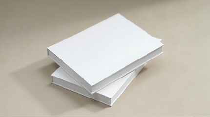 Blank white books ready for your design or text, perfect for book covers, mockups, education, business and marketing projects, ideal for designers, authors, and publishers.