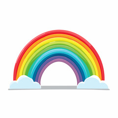 A cute cartoon rainbow for kids classroom wall art