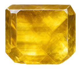 Yellow fluorite specimen with faint zoning and polished surface