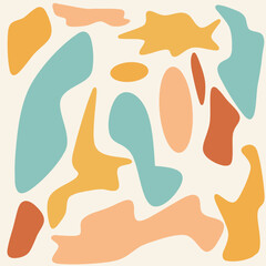 Obraz premium Flowing pastel organic shape background