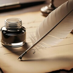 feather and ink