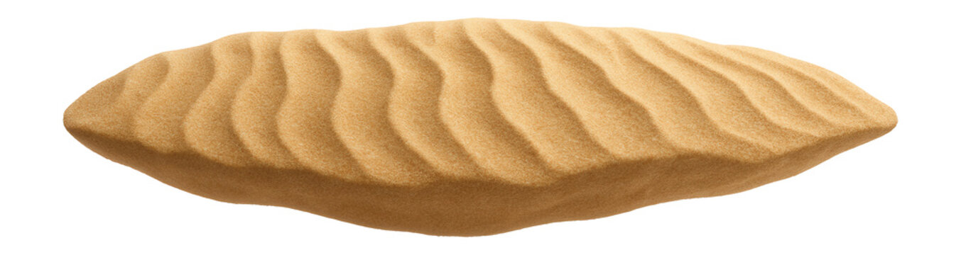 Transverse dune with wave-like ridges perpendicular to prevailing winds
