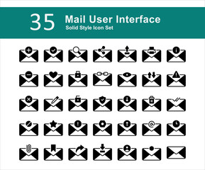Email and Message Envelope Icon Pack - Solid Style