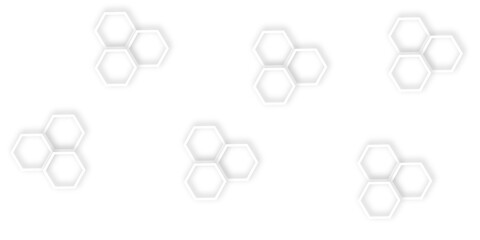 Futuristic 3D White Light out line hexagon Geometric Structure Featuring Abstract Polygonal Honeycomb Pattern, Technology-Inspired Design, and a Luxurious, Modern Vector Background for Innovation