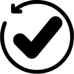 Check, clock, deadline icon