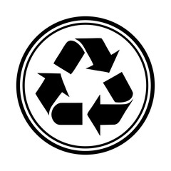 Obraz premium recycle symbol icon on white background