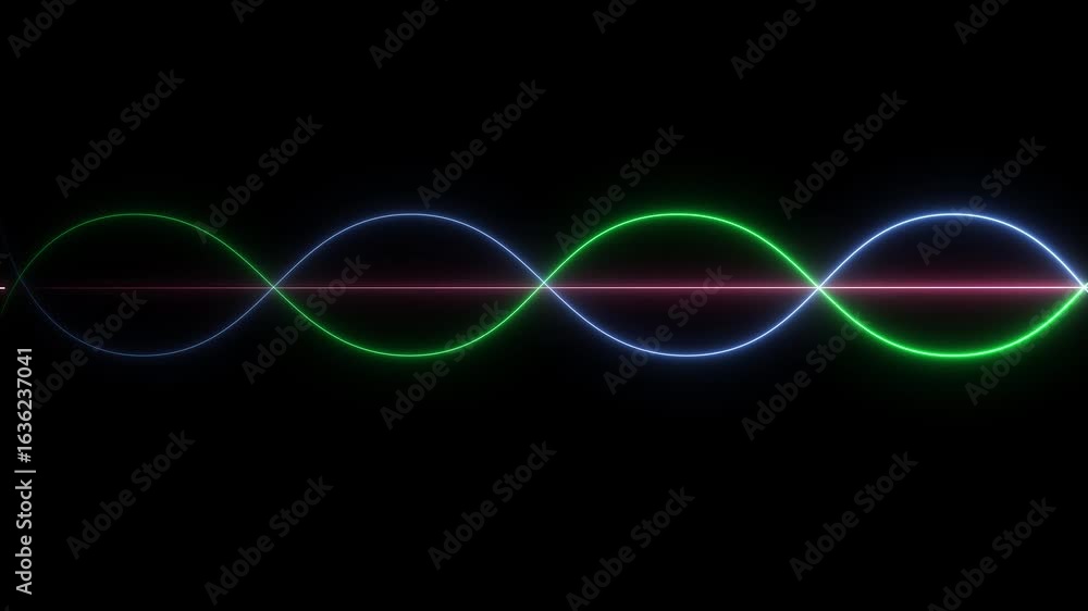 Poster wavy blue laser motion animation smooth waveform loop animation for visual effects video animation o