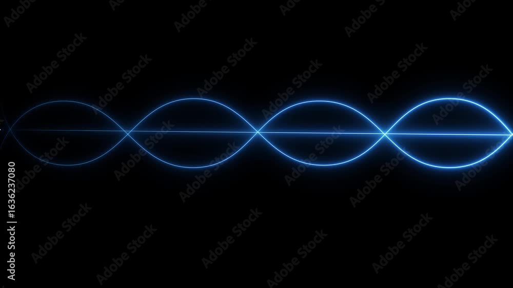Poster wavy blue laser motion animation smooth waveform loop animation for visual effects video animation o