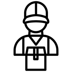 Retail Delivery  line icon