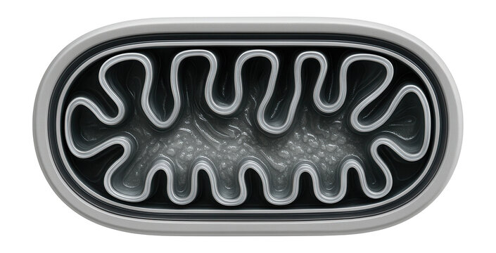 Mitochondrial cross-section displaying distinct intermembrane space