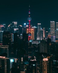 new york city skyline at night