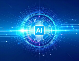 Photo of artificial intelligence ai technology future digital brain circuit computer data network connection global cyber science innovation