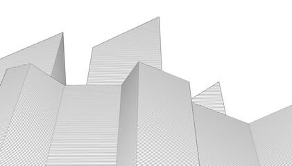 ​​abstract architecture 3d illustration background	
