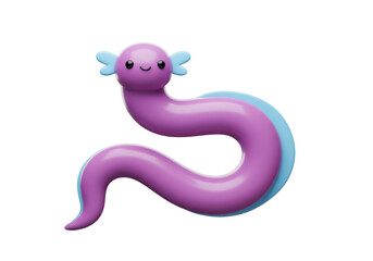 Isolated Cartoon Eel, marine animal, sea animal