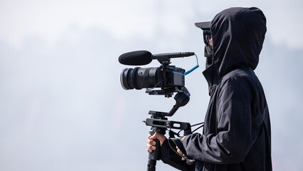 Videographer with gimball video dslr, Professional video, Videographer in event, motorized gimbal,...