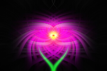 Pink artistic twirl effect flower