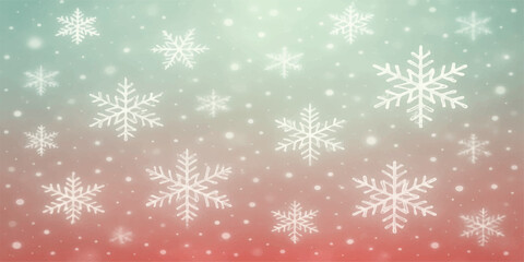 A vibrant red Christmas background with a pattern of white snowflakes and glowing stars creates a festive holiday design