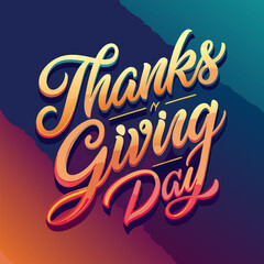 Obraz premium A vector of Thanks giving day typography design Art & Illustration