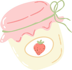 strawberry jam, vector illustration 